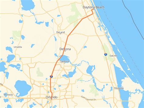 distance from orlando to daytona
